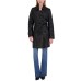 Petite Natalie Belted Leather Trench Coat
