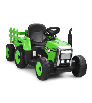 SUGIFT, 12V Ride on Tractor with 3-Gear-Shift Ground Loader for Kids 3+ Years Old