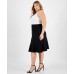 Plus Size Compression Pull-On Flounce Skirt