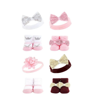 Hudson Baby, Baby Girls Hudson 8Pc Headband and Socks Set