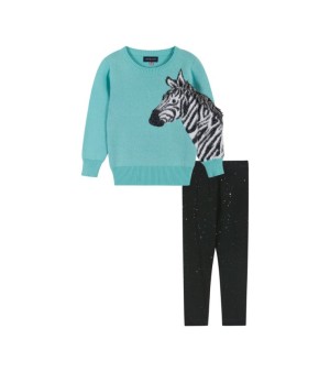 Andy & Evan, Little Girls Toddler/Child Zebra Sweater Set