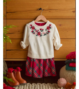 Carter's, 'Toddler Girls Holiday Dressy Sweater & Dresses Separates