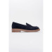 Color: Navy suede leather