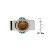 Men's 1800's Indian Penny Turquoise Coin Money Clip