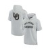 Men's and Women's Gray Oklahoma Sooners Super Soft Fleece Short Sleeve Pullover Hoodie