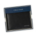 Men's Leather Global Bifold Coin Pocket Wallet with Contrast Color Edge