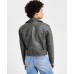 Juniors' Distressed Asymmetric Moto Jacket