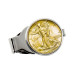 Men's Gold-Layered Silver Walking Liberty Half Dollar Coin Money Clip