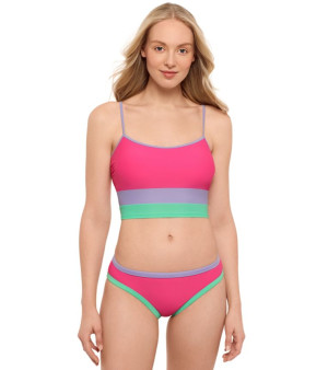 Salt + Cove, Juniors' Colorblocked Midkini Top & Hipster Bottoms