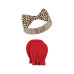 Baby Girls Hudson Cotton Headband and Scratch Mitten Set, Rose Leopard, 0-6 Months