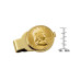 Men's Gold-Layered Silver Franklin Half Dollar Coin Money Clip