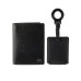 Men's Leather Passport Wallet with Airtag Holder Luggage Tag, 2-Piece Set