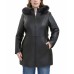 Plus Size Greta Leather Parka Coat