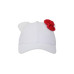 3D Bow & Ears Women s White Traditional Adjustable Hat