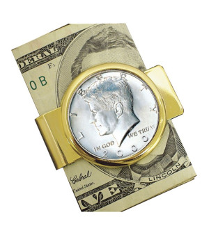 American Coin Treasures, Men's JFK Half Dollar Coin Money Clip