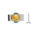 Men's Gold-Layered Buffalo Nickel Turquoise Coin Money Clip