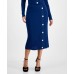 Petite Button-Detail Sweater Skirt
