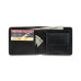 Men's Leather Global Bifold Coin Pocket Wallet with Contrast Color Edge