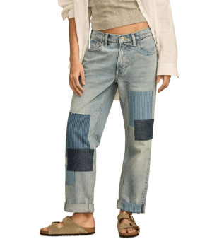 Lucky Brand, Women's Lucky Legend Mid-Rise Patchwork Boy Jeans