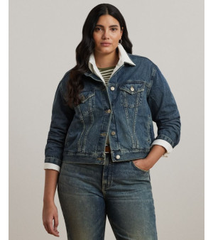 Lauren Ralph Lauren, Plus Size Denim Trucker Jacket