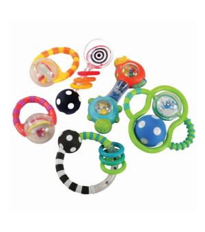 Kaplan Early Learning, Baby Grasp & Explore Textured Rattle Set