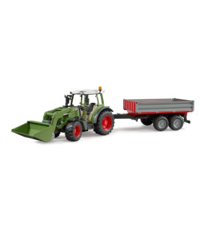Bruder, 1/16 Fendt Vario MFD Tractor with Front Loader and Tipping Trailer