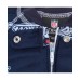 New England Patriots Unisex Toddler Piped Raglan Full Zip Coverall - Navy Blue