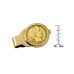 Men's Gold-Layered Silver Barber Half Dollar Coin Money Clip