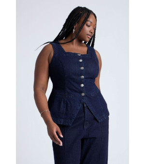 ELOQUII, Plus Size Denim Vest