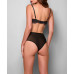 iCollection Women's Demi 2 Piece Lace Bralette and High Waist Panty Set