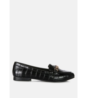 London Rag, bro zone croc metal chain loafers
