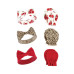 Baby Girls Hudson Cotton Headband and Scratch Mitten Set, Rose Leopard, 0-6 Months