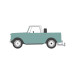 1/64 1965 Harvester Scout Half Cab Pickup, Aspen Green, Blue Collar