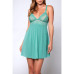 Hazel Lace and Mesh Babydoll 2pc Lingerie Set