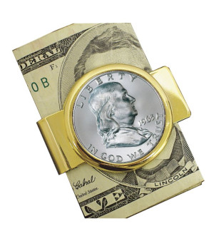 American Coin Treasures, Men's Franklin Silver Half Dollar Coin Money Clip