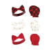 Baby Girls Hudson Cotton Headband and Scratch Mitten Set, Fancy Plaid Snowflake, 0-6 Months