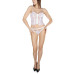 Women's 2 Piece Harlow Floral Lace Bustier and Panty Lingerie Set