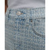 Women's Printed High-Rise Denim Miniskirt