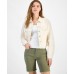 Juniors' Frayed-Hem Cropped Denim Jacket