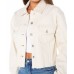 Juniors' Frayed-Hem Cropped Denim Jacket