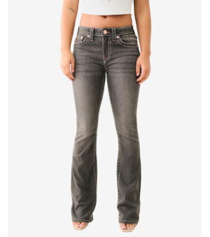 True Religion, Women's Becca Mid Rise Big T Bootcut Jeans