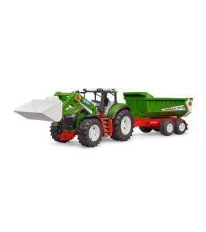 Bruder, 1/16 RoadMax Tractor with Frontloader and Tipping Trailer