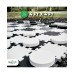 - 2-in-1 Giant Checkers & Tic Tac Toe Game | 4ft x 4ft | High Density EVA Foam Mat and Pieces w/ Bag | Jumbo Checkerboard
