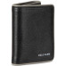 Men's Leather Trifold Wallet with Contrast Color Edge