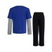 Little and Toddler Boys Graphic Layered Cotton Tee and Pant, 2-Piece Set