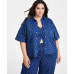 Plus Size Diamond-Texture Denim Vest