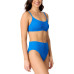 Juniors' Ribbed Scoop-Neck Bralette Bikini & Ribbed Banded High-Waisted Swim Bottoms