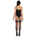 Women's Cami Chic Lace Garter String Bikini Lingerie Set
