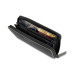 Men's Leather Zip-Around Continental Wallet with Contrast Color Edge