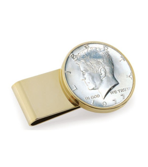 American Coin Treasures, Men's JFK Half Dollar Stainless Steel Coin Money Clip
